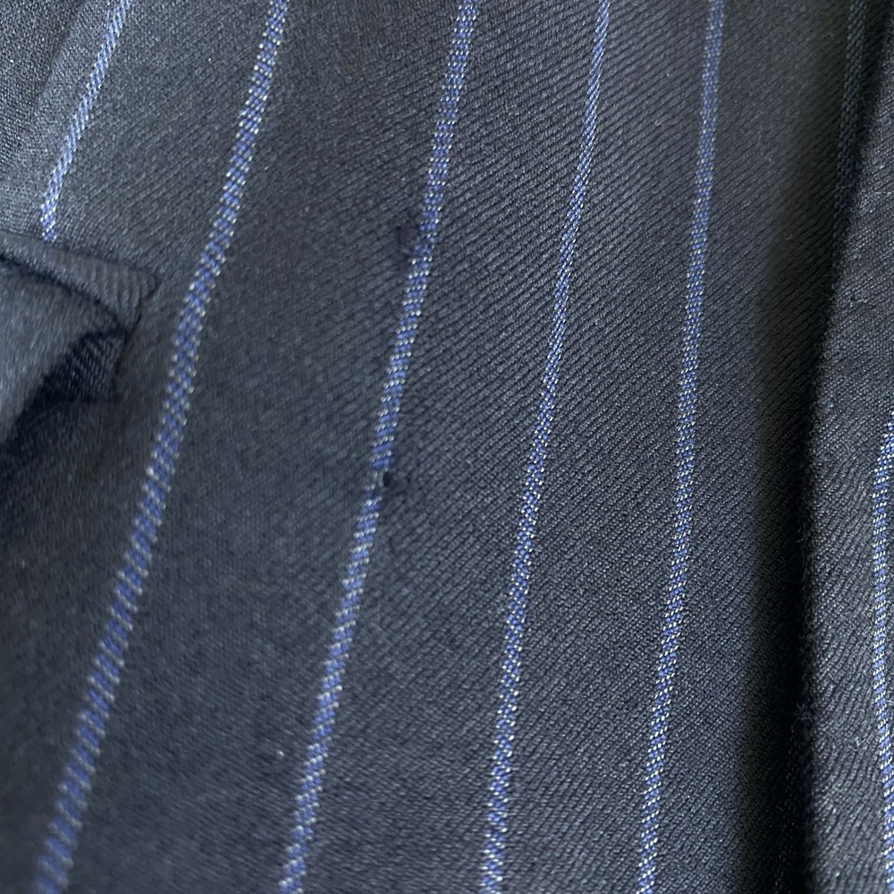Vintage 1990s Ralph Lauren Collection Classics Sz 6 Blue Striped Wool SEE NOTES - Picture 4 of 14